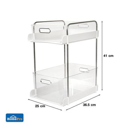 2-TIER KITCHEN UTENSIL ORGANIZER WITH SLIDING DRAWERS KECH KLEAR 36.5X25X41CM [EXCLUSIVE FROM HOMEPRO THAILAND]