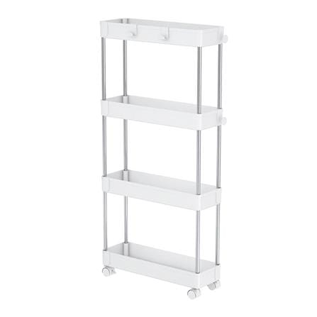 4-TIER ROLLING STORAGE CART KECH NIFTY 40X13X85CM WHITE [EXCLUSIVE FROM HOMEPRO THAILAND]