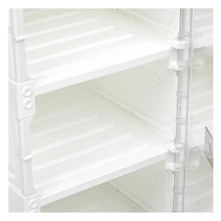 6-COMPARTMENT SHOE BOX STACKO CLAIRE 53X34X51CM WHITE/CLEAR [EXCLUSIVE FROM HOMEPRO THAILAND]