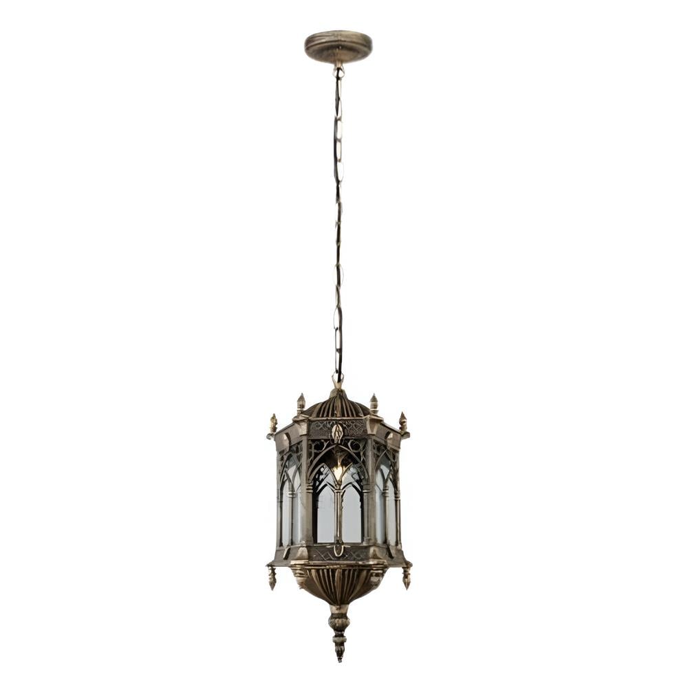 PRE-ORDER BRIGHT OBJECTIVES PENDANT OUTDOOR LAMP 8809/P 900MM E27 ANTIQUE BRASS