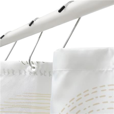 MOYA POLYESTER SHOWER CURTAIN ACS24325A 180X180CM WHITE CREAM