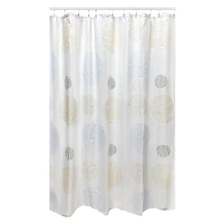 MOYA POLYESTER SHOWER CURTAIN ACS24325A 180X180CM WHITE CREAM