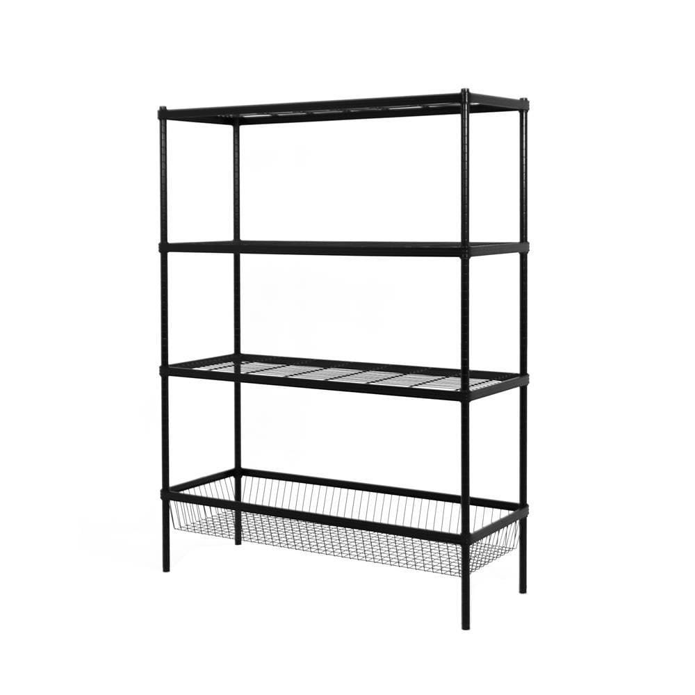3-TIER SHELVING UNIT + 1 BASKET FURDINI LINEAR BLACK [EXCLUSIVE FROM HOMEPRO THAILAND]