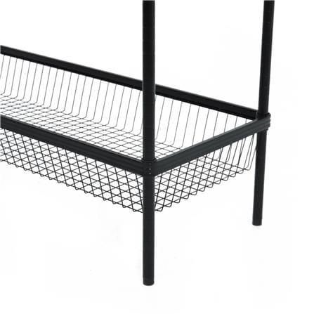 3-TIER SHELVING UNIT + 1 BASKET FURDINI LINEAR BLACK [EXCLUSIVE FROM HOMEPRO THAILAND]