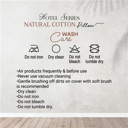 JEAN PERRY HOTEL SERIES NATURAL COTTON PILLOW-WHITE