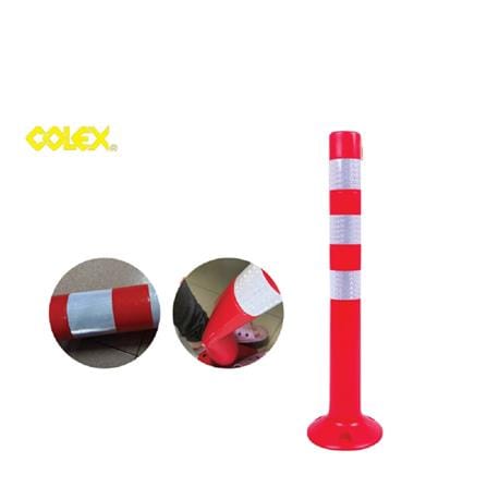 COLEX PU WARNING POST C/W TAPE 30" RWP