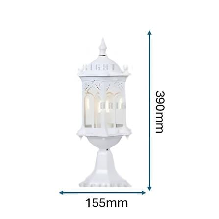 PRE-ORDER BRIGHT OBJECTIVES GATE LAMP 8810/S 390MM E27 WHITE