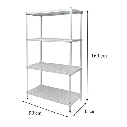 4-TIER SHELVING UNIT FURDINI MESH GRID 90CM WHITE [EXCLUSIVE FROM HOMEPRO THAILAND]