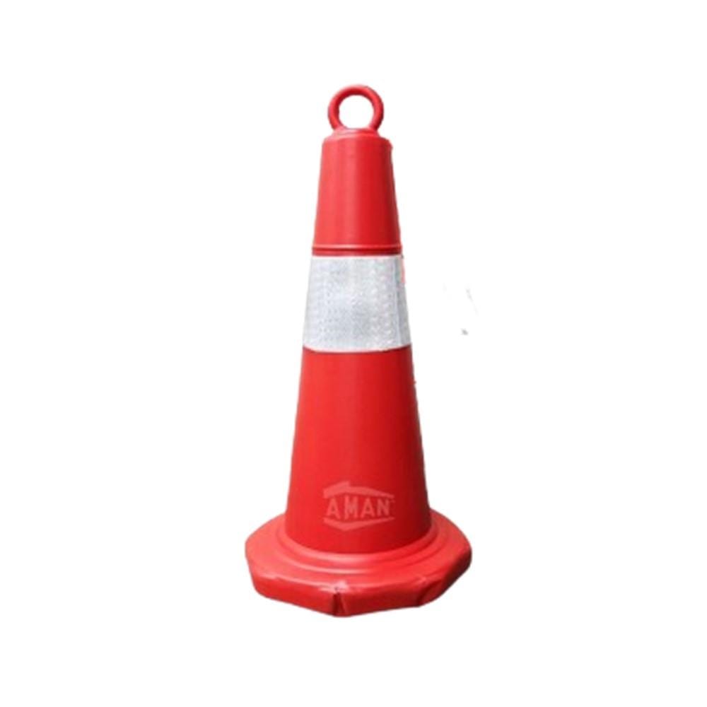 AMAN SAFETY CONE WITH REFLECTIVE TAPE 27"