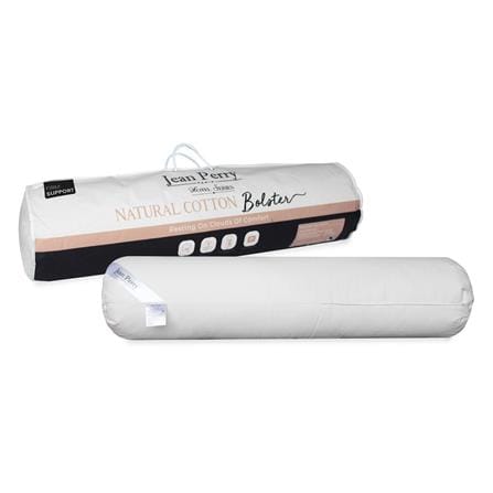 JEAN PERRY HOTEL SERIES NATURAL COTTON BOLSTER-WHITE