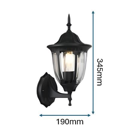 BRIGHT OBJECTIVES WALL OUTDOOR 8813/W 345MM E27 BLACK