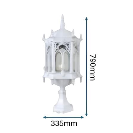 PRE-ORDER BRIGHT OBJECTIVES GATE LAMP 8812/S 790MM E27 WHITE