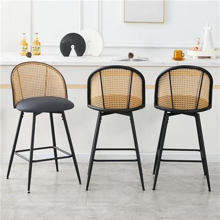 BAR STOOL EDWD4644 FLGY PP RATTAN