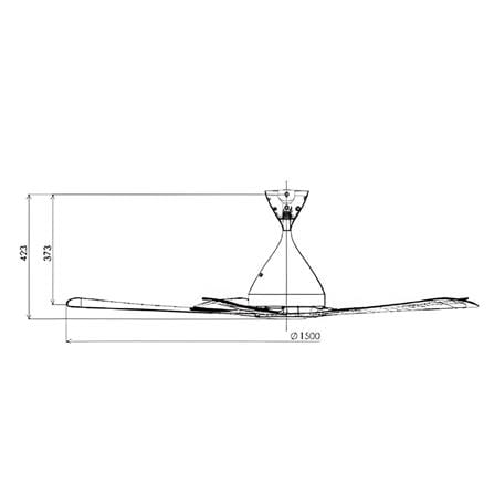 PANASONIC CEILING FAN F-M15GCVBKSH 5B LED BLACK 60"
