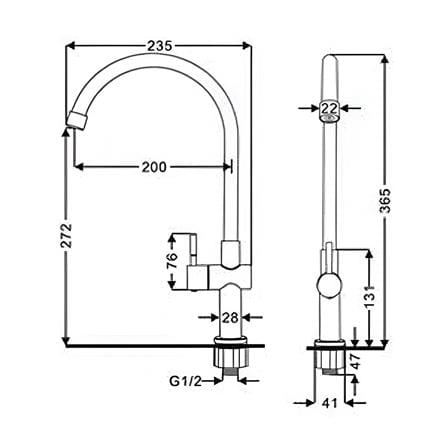RASLAND SINK FAUCET RA A11021-A892S STAINLESS STEEL MATT