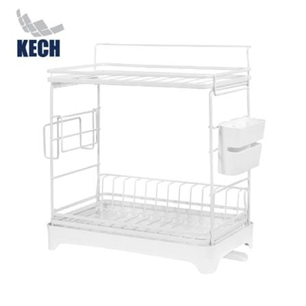 DISH RACK 2 TIER S 39.5X23X35.5 KECH IDEAL WHITE