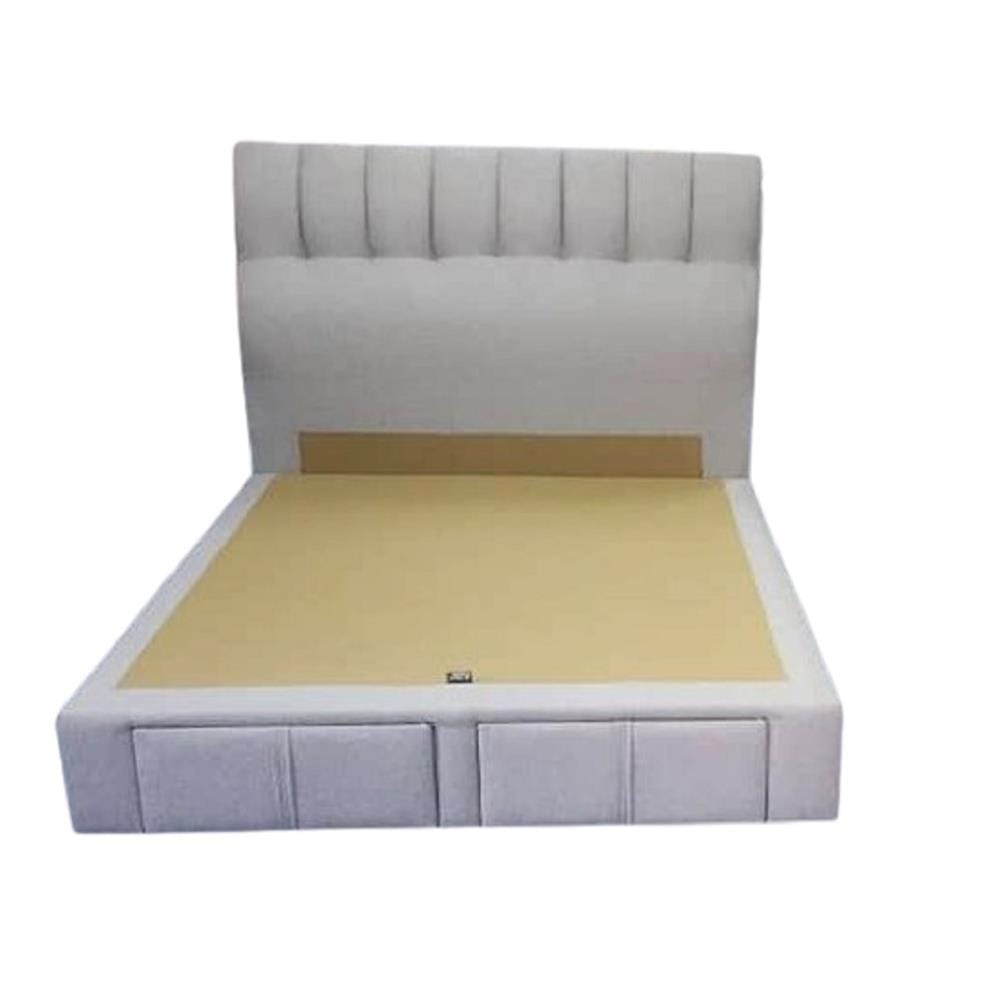 KINGKOIL B/FRAME TOPAZ QUBE W/DRAWER 5' DOVE-QUEEN