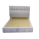 KINGKOIL B/FRAME TOPAZ QUBE W/DRAWER 5' DOVE-QUEEN