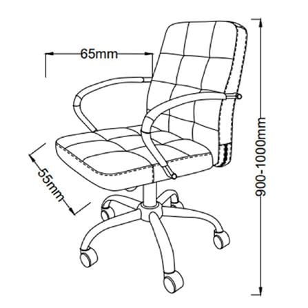 OFFICE CHAIR FURDINI RITZ BLACK [EXCLUSIVE FROM HOMEPRO THAILAND]