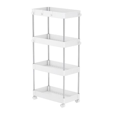 4-TIER ROLLING STORAGE CART KECH NIFTY 40X22X85CM WHITE [EXCLUSIVE FROM HOMEPRO THAILAND]