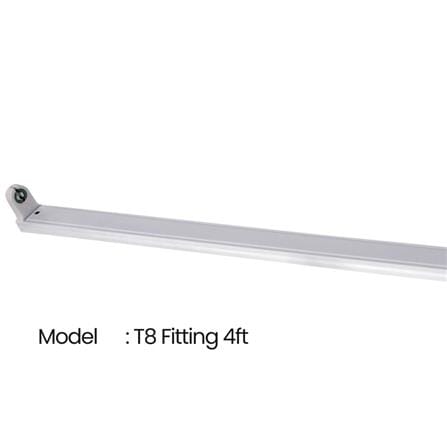 LEDEON T8 FITTING 1X4FT H27MM WHITE