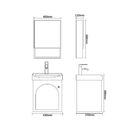MD COUNTER WASHBASIN  MVCS-430-CM CREAM