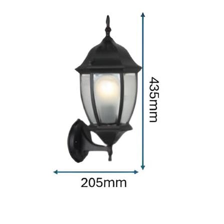 BRIGHT OBJECTIVES WALL OUTDOOR 8818/W 435MM E27 BLACK