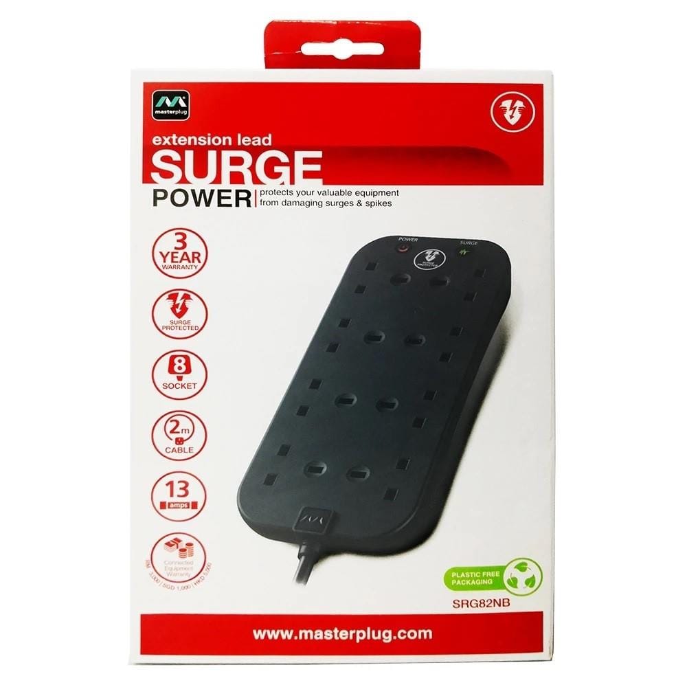 MASTERPLUG 8G2M  WITH SURGE MATTE BLACK
