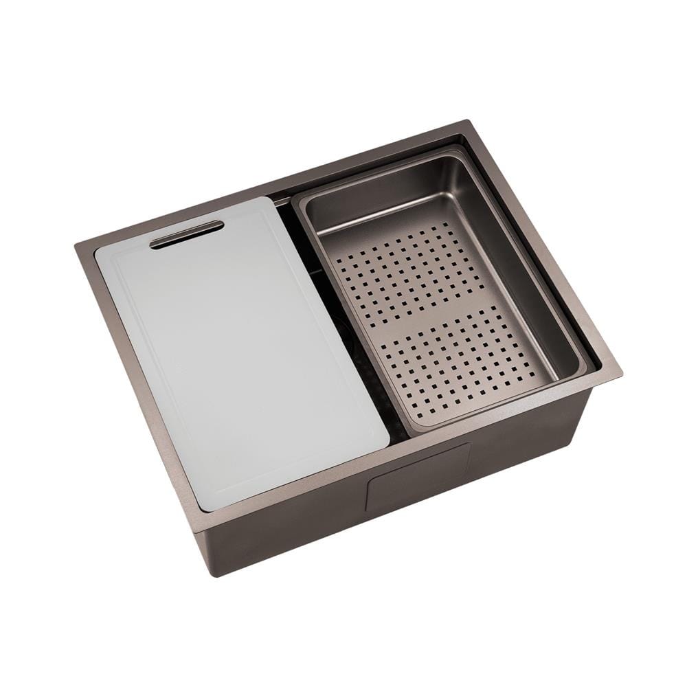 LIVINOX BUILT IN NANO LAVA SINK LWS-6047VB 1BOWL STAINLESS STEEL 304 60CM GUN METAL