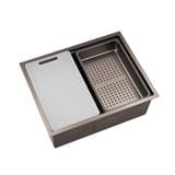LIVINOX BUILT IN NANO LAVA SINK LWS-6047VB 1BOWL STAINLESS STEEL 304 60CM GUN METAL