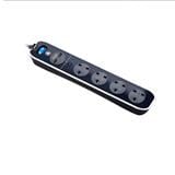 MASTERPLUG 4G2M 2USB 3.1A WITH SURGE PROTECTION GLOSSY BLACK