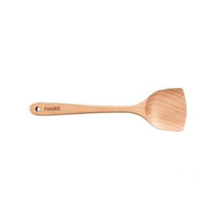 FUKURO WOOD LADLE SOLID TURNER 34CM HH 0404