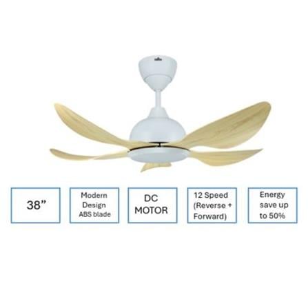DEKA CEILING FAN GENO 38 5BLADES 38" LIGHT WALNUT
