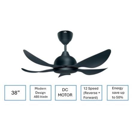 DEKA CEILING FAN GENO 38 5BLADES 38" MATTE BLACK