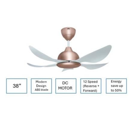 DEKA CEILING FAN GENO 5B ROSE GOLD 38"