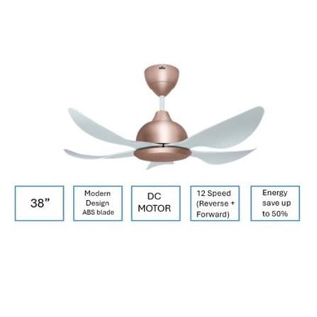 DEKA CEILING FAN GENO 38 5BLADES 38" ROSE GOLD