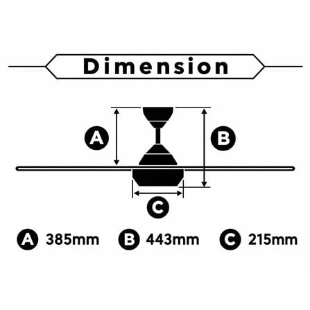 DEKA CEILING FAN GENO 38 5BLADES 38" ROSE GOLD