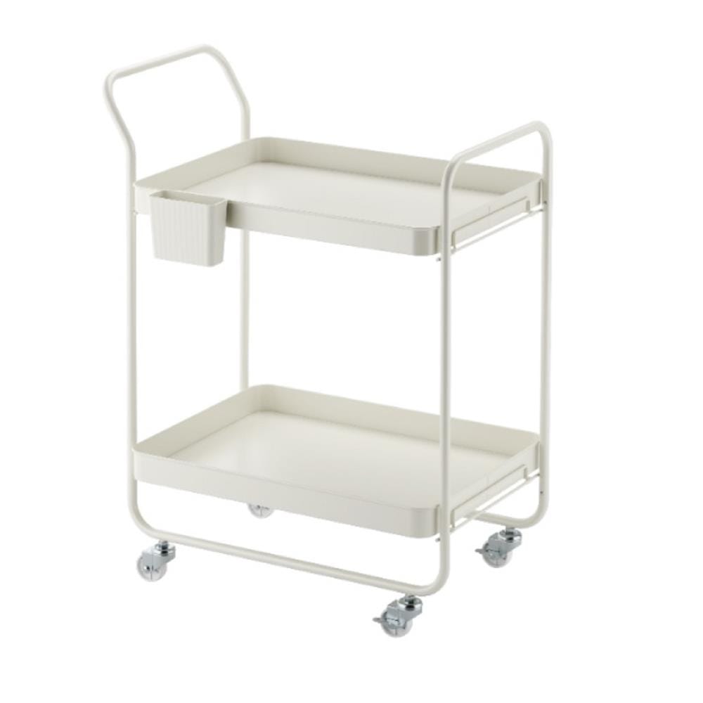 2 TIER TROLLEY STACKO BOVY 62.9X40.6X82.4CM WHITE