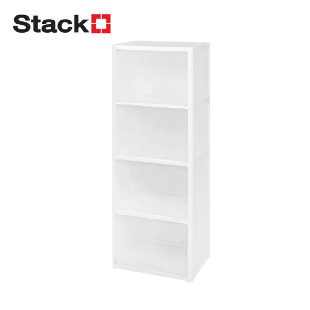 4 TIER DRAWER CATE STACKO 51X35X134CM WHITE
