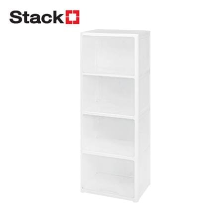 4 TIER DRAWER CATE STACKO 51X35X134CM WHITE