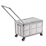 FOLDABLE STORAGE BOX GLAM 52X35.5X35.5CM BROWN