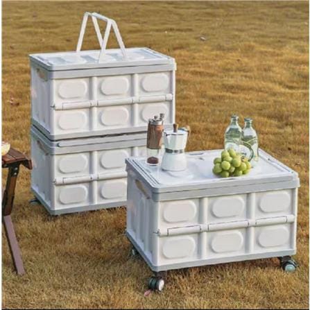 FOLDABLE STORAGE BOX GLAM 52X35.5X35.5CM BROWN