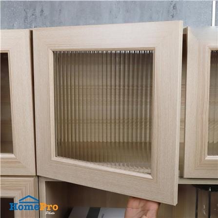 SINGLE CABINET/WARDROBE DOOR FURDINI PATTERNED GLASS 39.7X39.6CM PINE OAK [EXCLUSIVE FROM HOMEPRO THAILAND]