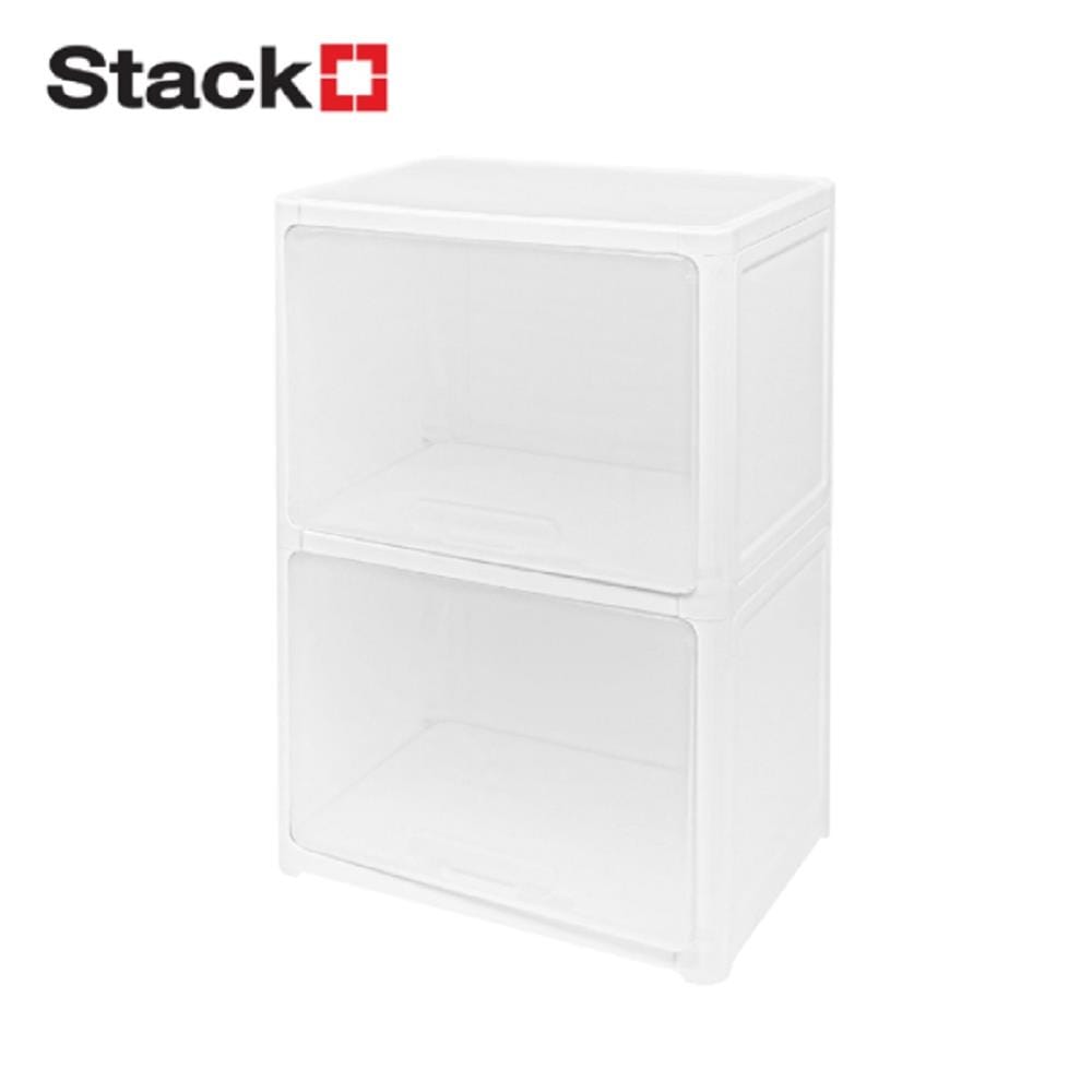 2 TIER DRAWER CATE STACKO 51X35X69CM WHITE