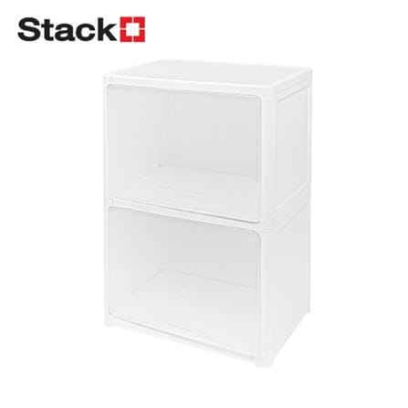 2 TIER DRAWER CATE STACKO 51X35X69CM WHITE