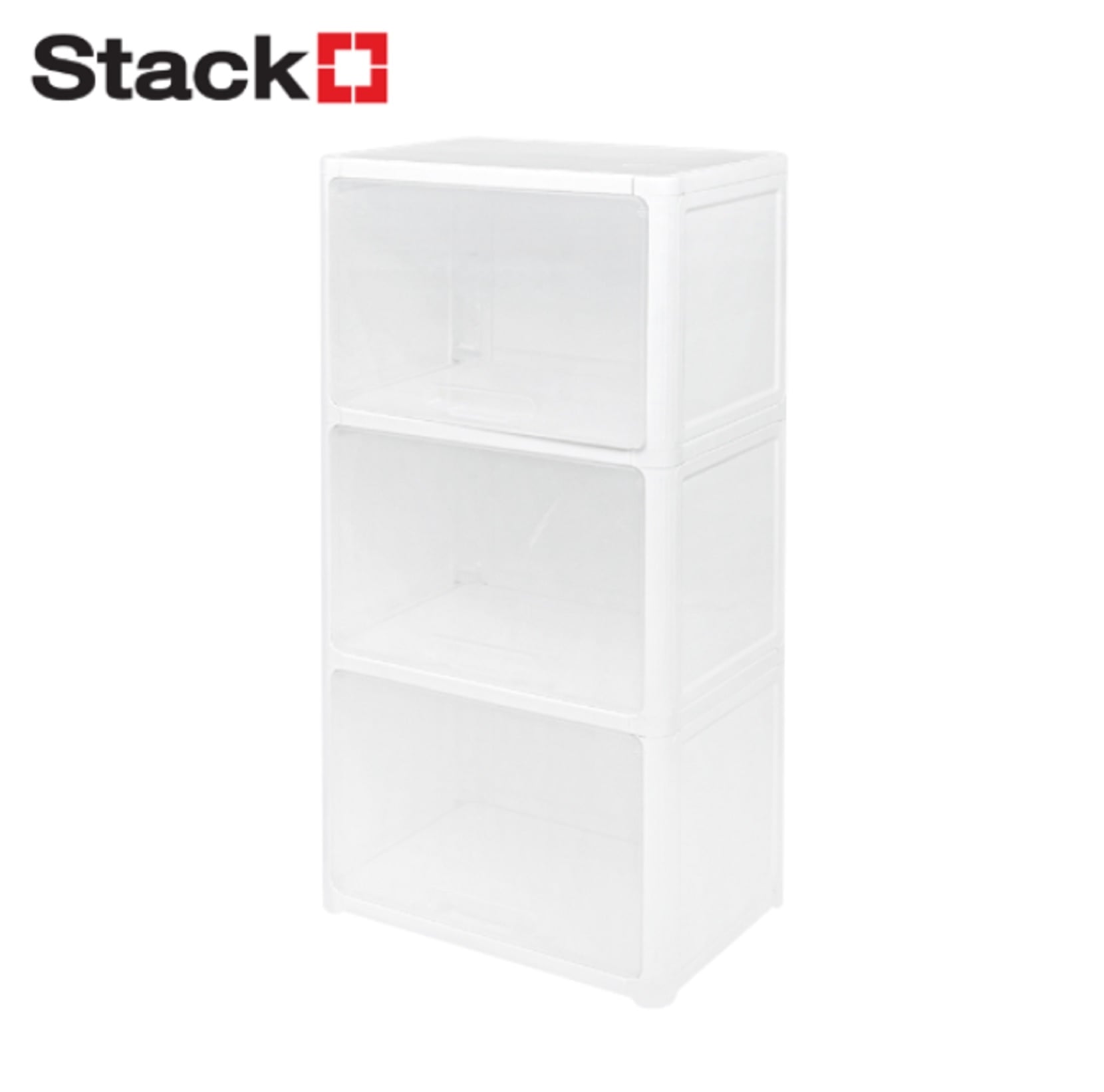 3 TIER DRAWER CATE STACKO 51X35X101CM WHITE