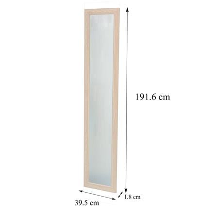 SINGLE CABINET/WARDROBE DOOR FURDINI KEEPER PATTERNED GLASS 39.5X191.6CM PINE OAK [EXCLUSIVE FROM HOMEPRO THAILAND]