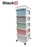 5-TIER DRAWER UNIT STACKO CART 35X38.5X104CM PASTEL