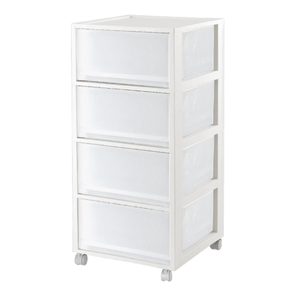 4 TIER DRAWER DKW MONO 34.2X36.5X74CM WHITE