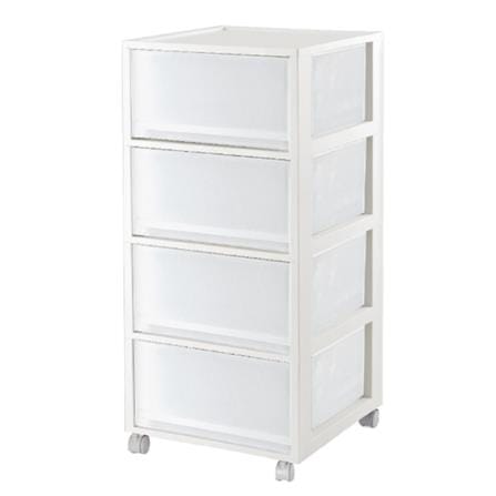 4 TIER DRAWER DKW MONO 34.2X36.5X74CM WHITE
